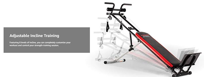 Weider ultimate body works adjustable incline training