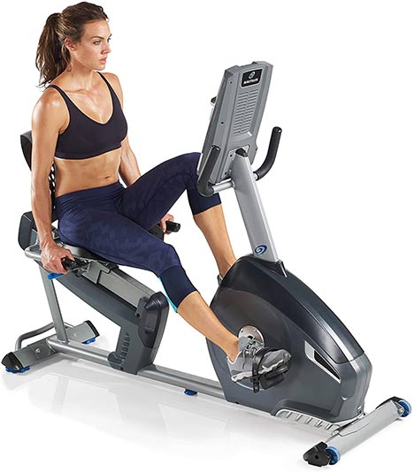 Nautilus R614 recumbent bike features