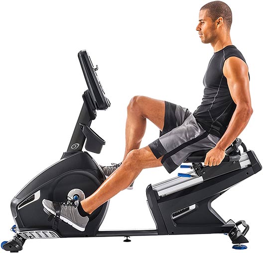 Nautilus R618 recumbent bike unique features
