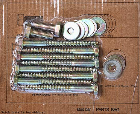 Stud Bar installation parts